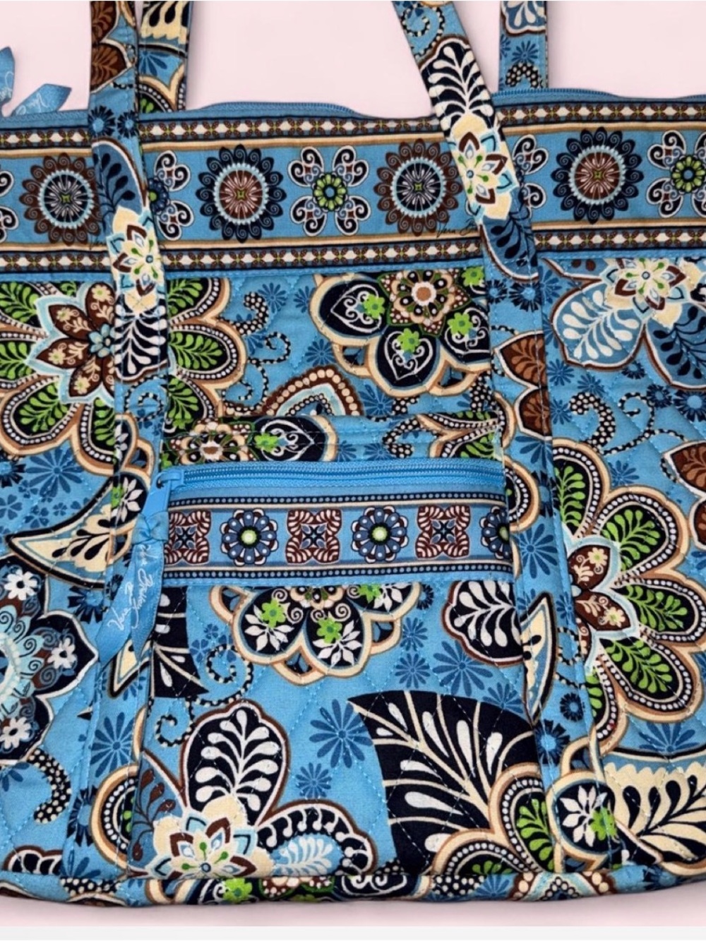 Vera Bradley "Betsy" Tote featuring the "Bali Blue